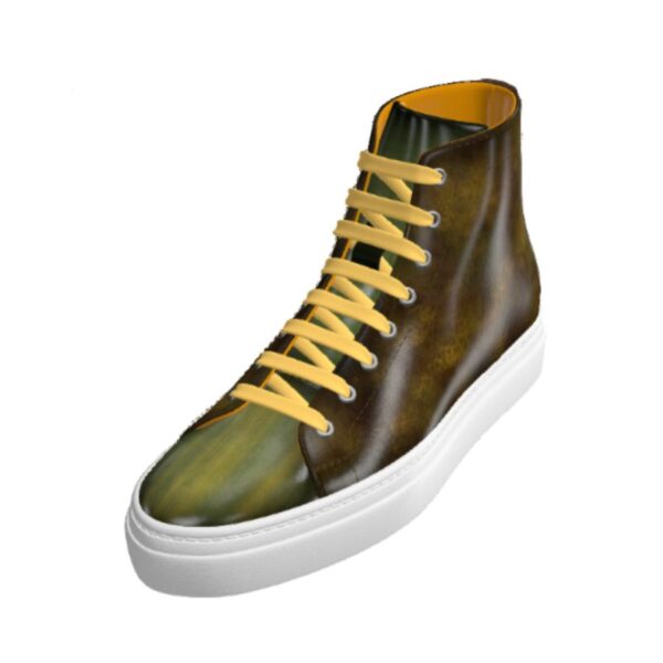 DS52 Olive and Brown Burnished High Top - Image 5