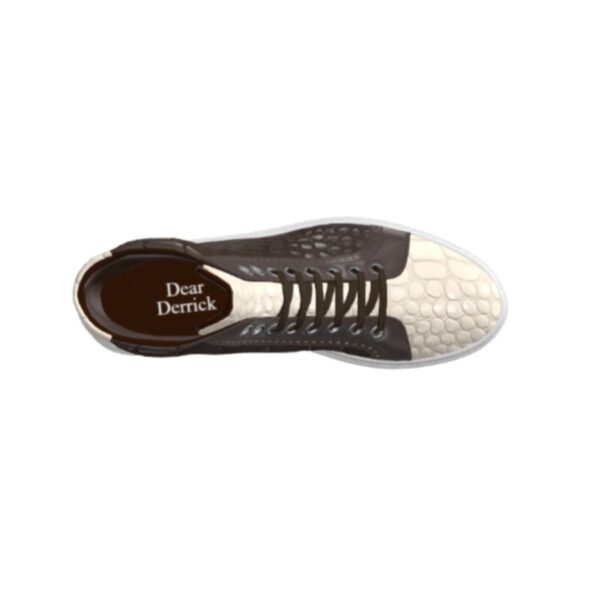 DS89 White and Brown Croc High Top - Image 6