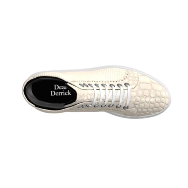 DS47 Cream Leather Weave and Croc High Top - Image 6