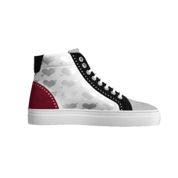 DS51 Silver Printed Heart High Top - Image 2