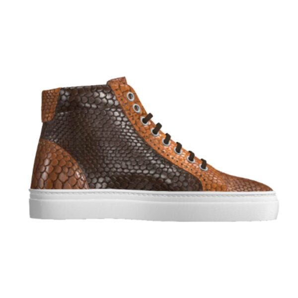 DS102 Genuine Python Brown High Top - Image 2