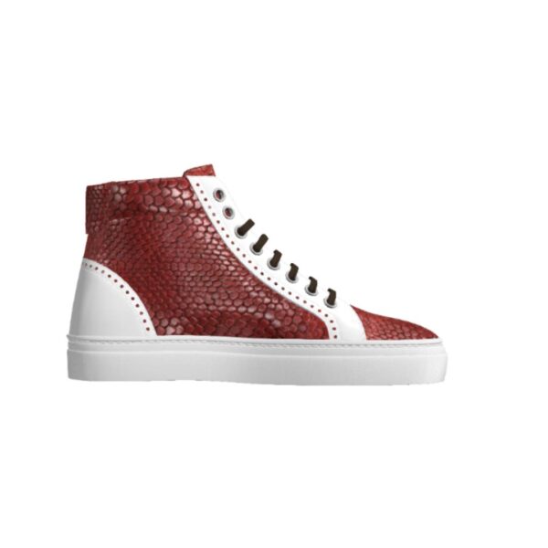 DS94 Red Genuine Python High Top - Image 2