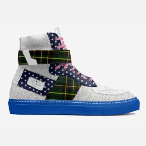 DS165 POLKA DOT BLUE SOLE HIGH TOP
