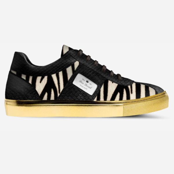 DS157 ZEBRA GOLD LOWTOP