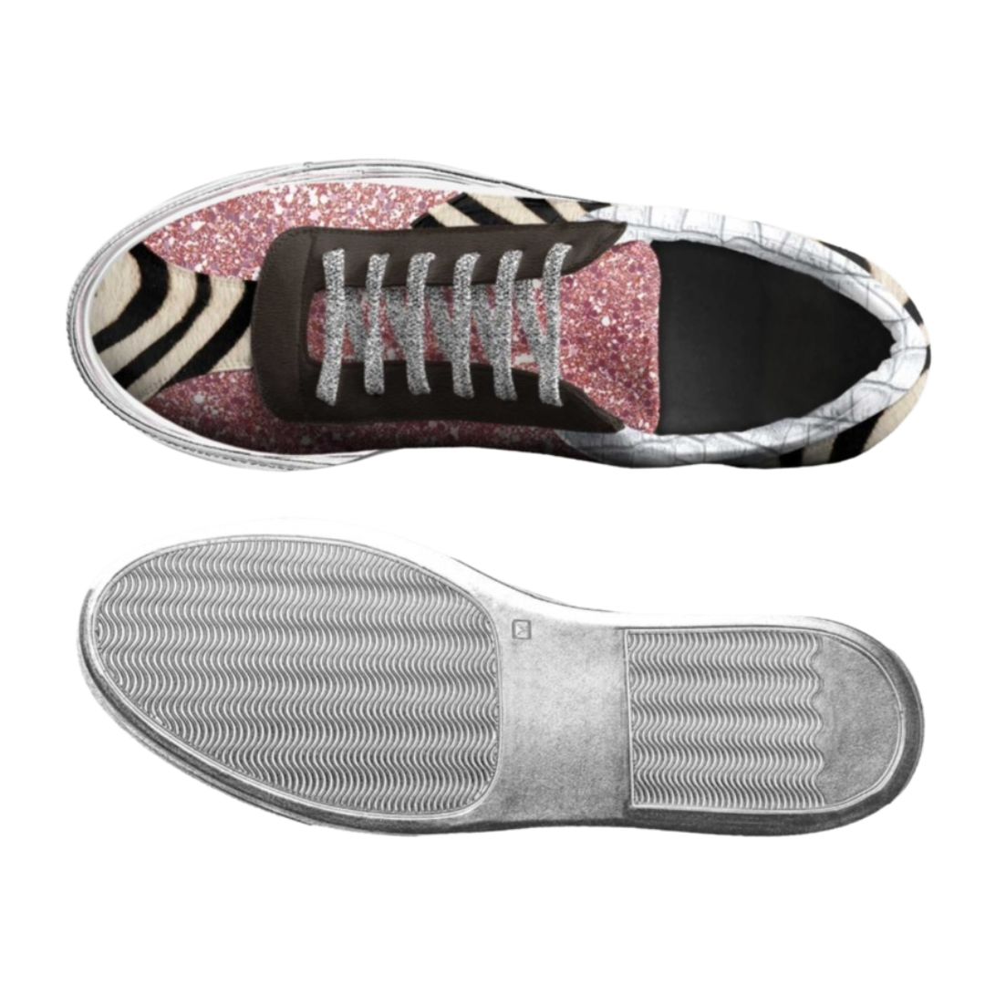 DS156 ZEBRA GLITTER LOWTOP - Image 2